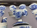 洛湘景德鎮(zhèn)青花瓷茶具套裝功夫茶杯山水辦公家用中式陶瓷蓋碗商務(wù)送禮 青花瓷【青花山水-】禮盒裝 12頭 曬單實拍圖