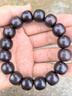 晶祥德老型珠小葉紫檀手串手鏈滿(mǎn)金星老料檀香木桶珠佛珠文玩木質(zhì) 金星老料13*14mm*16顆 曬單實(shí)拍圖