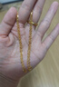 夢(mèng)金園 18K金項(xiàng)鏈 O字鏈百搭鎖骨鏈k黃素鏈可多退少補(bǔ)生日禮物送女友 O字鏈45cm-約4.36g 曬單實(shí)拍圖