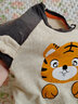 贏(yíng)一貝（Yingyibei）嬰兒衣服短袖T恤卡通印花男童2-3歲1夏裝兒童寶寶女小童上衣 大頭老虎 90 曬單實(shí)拍圖