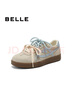 百麗（Belle）流心曲奇撞色愛(ài)心德訓鞋女2025秋新內增高運動(dòng)休閑鞋B2873CM5預售 米白色-3CM增高 36 曬單實(shí)拍圖