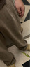 太平鳥(niǎo)男裝休閑褲冬季雪尼爾肌理闊腿褲直筒磨毛潮流 卡其色 35 曬單實(shí)拍圖
