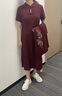 俞兆林中老年女裝長袖連衣裙喜慶長裙喜婆婆喜媽媽結婚禮服 Y243Q2006 曬單實拍圖