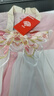 女童漢服夏季2025新款兒童古風(fēng)國風(fēng)超仙女孩連衣裙 粉蝶起舞 130 曬單實(shí)拍圖