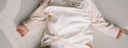 babylove嬰幼兒連體衣秋冬薄夾棉寶寶哈衣百搭外出服輕薄保暖棉服摩卡白棕 摩卡白棕 80cm 曬單實(shí)拍圖