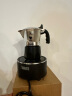 比乐蒂（Bialetti） 摩卡壶双阀手冲咖啡壶意大利进口高压特浓意式咖啡机brikka壶 双阀2杯份+4.0电陶炉（摩登黑） 100ml 实拍图