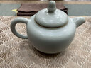 周澤堂 【新年禮物】天青汝窯茶壺 景德鎮高檔陶瓷茶水分離功夫泡茶壺 抱月德鐘壺 270ml 曬單實(shí)拍圖
