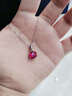 HKHL 【附證書(shū)】925銀人魚(yú)之淚項鏈女紅寶石吊墜鎖骨鏈生日禮物送女友 人魚(yú)之淚紅寶石項鏈【證書(shū)+輕奢禮盒】 曬單實(shí)拍圖