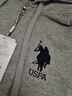 U.S. POLO ASSN.衛衣男秋季連帽開(kāi)衫外套男士運動(dòng)休閑上衣男 淺灰 XL  曬單實(shí)拍圖
