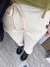 幻沐休閑褲女2025秋季寬松衛褲顯瘦冬季加絨百搭束腳運動(dòng)褲燈籠褲子女 米白【長(cháng)褲】 XXL【建議135-150】 曬單實(shí)拍圖