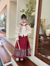 馬面裙女童套裝2025新款秋冬兒童拜年服冬款新年冬季漢服唐裝 2709紅色裙+2729上衣+云肩+發(fā)夾 140 曬單實(shí)拍圖