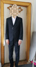 羅蒙西服套裝男士商務(wù)修身西裝男職業(yè)正裝小西服新郎伴郎結婚禮服外套 黑色雙扣【西服+西褲+襯衫】 6XL /200【190-205斤】+7件禮品 曬單實(shí)拍圖