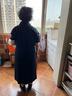 奧絲婕（Aosijie）高端品牌氣質(zhì)連衣裙女夏季新款大碼遮肚顯瘦媽媽減齡中長款襯衫裙 藏蘭色 XL 【115-125斤左右】 曬單實(shí)拍圖