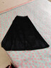 皮爾卡丹（pierre cardin）黑色金絲絨半身裙女長(cháng)裙高腰大擺中長(cháng)款氣質(zhì)a字裙子2025秋冬新款 黑色90公分長(cháng) 款 常規 L 曬單實(shí)拍圖
