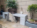 京石云石雕花架石椅石凳子戶(hù)外庭院長(cháng)條石材盆景花架花崗巖板凳花園 B8019線(xiàn)條款130長(cháng)43總高 千城 曬單實(shí)拍圖