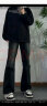 7家优品 牛仔裤男士春夏季新款美式高街休闲直筒弹力修身微喇长裤子男 HCFS-2002黑色常规 2XL 实拍图