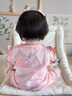G.DUCKKIDS小黃鴨國風嬰兒衣服夏季女寶寶公主哈衣新生兒外出新中式百天周歲 紅色 90cm 【10-15月，21-25斤】 曬單實拍圖