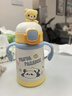 愛(ài)貝迪拉寶寶保溫水壺嬰兒奶瓶小月齡學(xué)飲兒童喝水杯吸管幼兒園水壺 【卡通保溫水壺】熊貓滾滾 350ml 曬單實(shí)拍圖