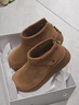 百麗（Belle）復古絨面勃肯鞋女2025冬新商場(chǎng)同款厚底加絨休閑短靴E6F1DDD5預售 棕色-厚絨 37 曬單實(shí)拍圖