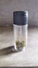 特美刻（TOMIC）TOMIC玻璃杯高硼硅玻璃隔熱防燙玻璃杯高顏值泡茶杯 普通款【不銹鋼茶隔】曜夜黑 曬單實(shí)拍圖