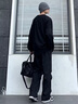 至唯美式重磅衛(wèi)衣男士春秋季穿搭感純棉長袖T恤黑色內(nèi)搭打底衫衣服男 黑色 XL【推薦125-145斤】 曬單實(shí)拍圖