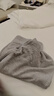 全棉時(shí)代孕婦裝秋冬打底褲無(wú)縫一體織彈力百搭高腰托腹鯊魚(yú)褲 灰165 曬單實(shí)拍圖