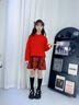 moonkids女童套裝2026秋冬新款兒童紅色過(guò)年拜年服女孩新年連衣裙冬季裙子 19722紅色毛衣+4507半身裙 130 cm 曬單實(shí)拍圖