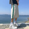 魯賓克七分褲男夏季薄款美式休閑運(yùn)動(dòng)短褲寬松直筒過膝馬褲潮牌大碼褲子 杏色 XL 曬單實(shí)拍圖