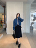 CAMILA KSENIA厚底小皮女鞋2025新款潮流夏季粗跟圓頭一腳蹬復(fù)古時尚英倫樂福鞋 黑色 37 曬單實拍圖