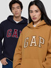 GAP男女裝2025秋季新款logo印花抓絨寬松運動(dòng)連帽衫衛衣786920 海軍藍 S (165/88A) 亞洲尺碼 曬單實(shí)拍圖