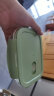 欣美雅（xinmeiya）上班族微波炉饭盒可加热玻璃饭盒保鲜盒碗便当盒分格餐盒保温饭盒 【抹绿+包+餐具】两隔1020+ 400ml 实拍图
