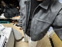 帝王起兮冬季加絨加厚皮衣男款潮流帥氣機車(chē)服保暖外套 暗夜黑 加絨 3XL 185-205斤 曬單實(shí)拍圖