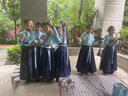 奧蒙威兒童古裝漢服國學(xué)服朗誦合唱表演男女中國風(fēng)服小學(xué)生演出服BY05 99-2藍色大袖 160 曬單實(shí)拍圖