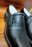 富貴鳥(niǎo)皮鞋男春夏新款男士皮鞋真皮鏤空透氣商務(wù)休閑鞋中老年軟底牛皮鞋 FG0152黑色【鏤空款】 41 曬單實(shí)拍圖