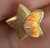 周大福 星星足金黄金耳钉(工费120) 约1.2g EOF58 实拍图
