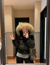 唐菓蜜羽絨棉服女2025冬季新款韓版連帽大毛領(lǐng)羽棉襖絨服小個子短款棉衣 黑色 M 曬單實拍圖