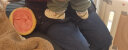 基诺浦（ginoble）学步鞋8-18个月2023冬季男女软底儿童鞋加绒加厚棉鞋GB2138 象牙白/韭绿/青苔绿/珊瑚橙 110mm 脚长10.6-11.5cm 实拍图
