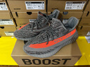 阿迪達斯Yeezy350夏日透氣男鞋灰橙椰子休閑鞋GW1229 38 曬單實(shí)拍圖