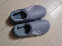 回力洞防水棉拖鞋男士包跟秋冬季全包毛拖鞋加絨厚底外穿保暖棉鞋男冬天 灰藍 44-45 (適合43-44) 曬單實(shí)拍圖