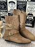 5+（FivePlus）美拉德短靴內增高女靴2025秋冬季新款加絨西部牛仔靴馬丁靴女鞋 卡其色-單里 37 曬單實(shí)拍圖