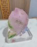 廣贊萊琉璃工藝品送老人長(cháng)輩生日賀壽禮品松喬之壽桃擺件客廳家宴擺設 小號粉色琉璃松喬之壽 曬單實(shí)拍圖