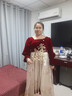 映雯大碼敬酒服新娘2024新款長(zhǎng)袖法式訂婚結(jié)婚宴會(huì)長(zhǎng)款氣質(zhì)春夏禮服女 酒紅色長(zhǎng)款長(zhǎng)袖 2XL 曬單實(shí)拍圖