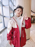 G.DUCKKIDS女童外套加絨加厚秋冬款2025新款兒童洋氣時(shí)髦風(fēng)衣女孩網(wǎng)紅派克服 紅色 140 cm 曬單實(shí)拍圖