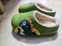 G.duck小黃鴨兒童棉拖鞋男童秋冬季可愛(ài)室內防水外防滑軟底加絨保暖棉拖 粉色 34-35 碼 內長(cháng)21.5cm 曬單實(shí)拍圖
