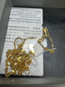 周六福（ZLF）  黃18K金腳鏈女花貝彩金腳鏈送女生 可調(diào)節(jié) 曬單實(shí)拍圖