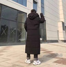 杰遜斯羽絨棉服情侶款2025新款冬季男士外套加厚保暖連帽棉衣長(cháng)款過(guò)膝 黑色（單件男款） 2XL （145-160斤） 曬單實(shí)拍圖