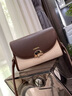 妙麗牛皮包包女包斜挎包高顏值百搭流行時(shí)尚單肩包生日禮物送女友 【白配咖】實(shí)用走心女生 品牌小眾設計感時(shí)尚百搭小包 曬單實(shí)拍圖