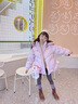 G.duck小黃鴨庫洛米棉服女童冬裝冬季5中小兒童6中長(cháng)款加厚外套羽絨棉衣 單件棉襖 130 cm 曬單實(shí)拍圖