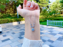 圣蘭馨項鏈女輕奢高級感鎖骨鏈莫桑鉆石小方糖吊墜生日七夕節(jié)禮物送女友 【免費刻字】一克拉莫桑鉆項鏈 曬單實拍圖