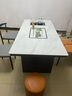 億品天城輕奢簡(jiǎn)約現代巖板茶桌椅組合陽(yáng)臺燒水壺一體辦公室石板小茶臺茶幾 1.6米單桌+1輕奢椅+4牛角椅 【材質(zhì)升級+包送貨+包安裝】 曬單實(shí)拍圖